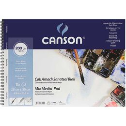 Canson Finface Çok Amaçlı Sanatsal Resim ve Eskiz Çizim Defteri 200 gr. 25x35 cm. 20 Sayfa