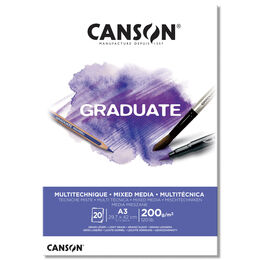Canson Graduate Mixed Media Çok Amaçlı Eskiz Çizim Defteri 200 gr. A3 20 Sayfa