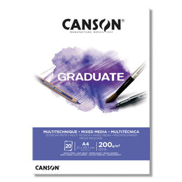 Canson Graduate Mixed Media Çok Amaçlı Eskiz Çizim Defteri 200 gr. A4 20 Sayfa