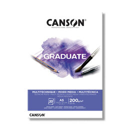 Canson Graduate Mixed Media Çok Amaçlı Eskiz Çizim Defteri 200 gr. A5 20 Sayfa
