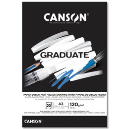 Canson Graduate Siyah Yaprak Eskiz Çizim Defteri 120 gr. A3 20 yaprak