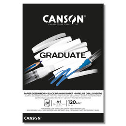 Canson Graduate Siyah Yaprak Eskiz Çizim Defteri 120 gr. A4 20 yaprak