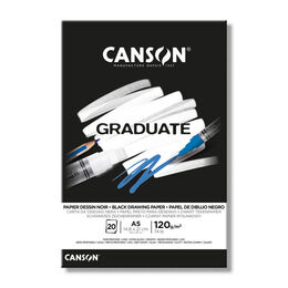 Canson Graduate Siyah Yaprak Eskiz Çizim Defteri 120 gr. A5 20 yaprak