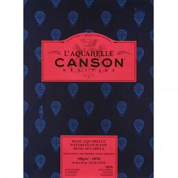 Canson Heritage Sulu Boya Defteri Blok Sıcak Baskı - Düz Doku 300 gr. 26x36 cm. 12 yaprak