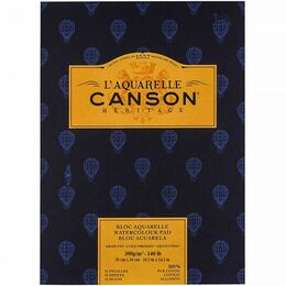 Canson Heritage Sulu Boya Defteri Blok Soğuk Baskı - Orta Doku 300 gr. 26x36 cm. 12 yaprak
