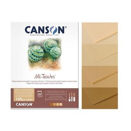 Canson Mi-Teintes Pastel Boya Defteri Blok 160 gr. 24x32 cm. 30 yaprak EARTH TONES