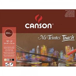 Canson Mi-Teintes Touch Kum Dokulu Pastel Boya Defteri Blok 350 gr. 24x32 cm. 12 yaprak