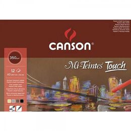 Canson Mi-Teintes Touch Kum Dokulu Pastel Boya Defteri Blok 350 gr. A3 12 yaprak
