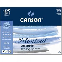 Canson Montval Maxi Pack Sulu Boya Defteri Blok 200 gr. 32x41 cm. 100 yaprak - 1