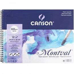 Canson Montval Spiralli Sulu Boya Defteri Blok 300 gr. 24x32 cm. 12 yaprak