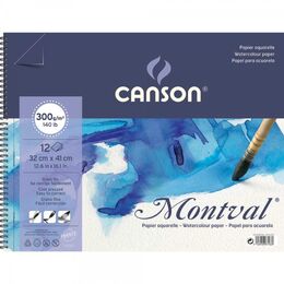 Canson Montval Spiralli Sulu Boya Defteri Blok 300 gr. 32x41 cm. 12 yaprak