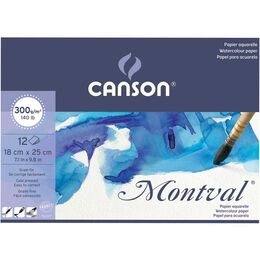 Canson Montval Sulu Boya Defteri Blok 300 gr. 18x25 cm. 12 yaprak