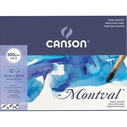 Canson Montval Sulu Boya Defteri Blok 300 gr. 24x32 cm. 12 yaprak