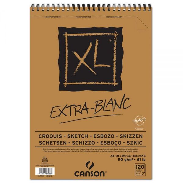 Canson Xl Ekstra Beyaz Eskiz Çizim Defteri 90 Gr. A4 120 Sayfa