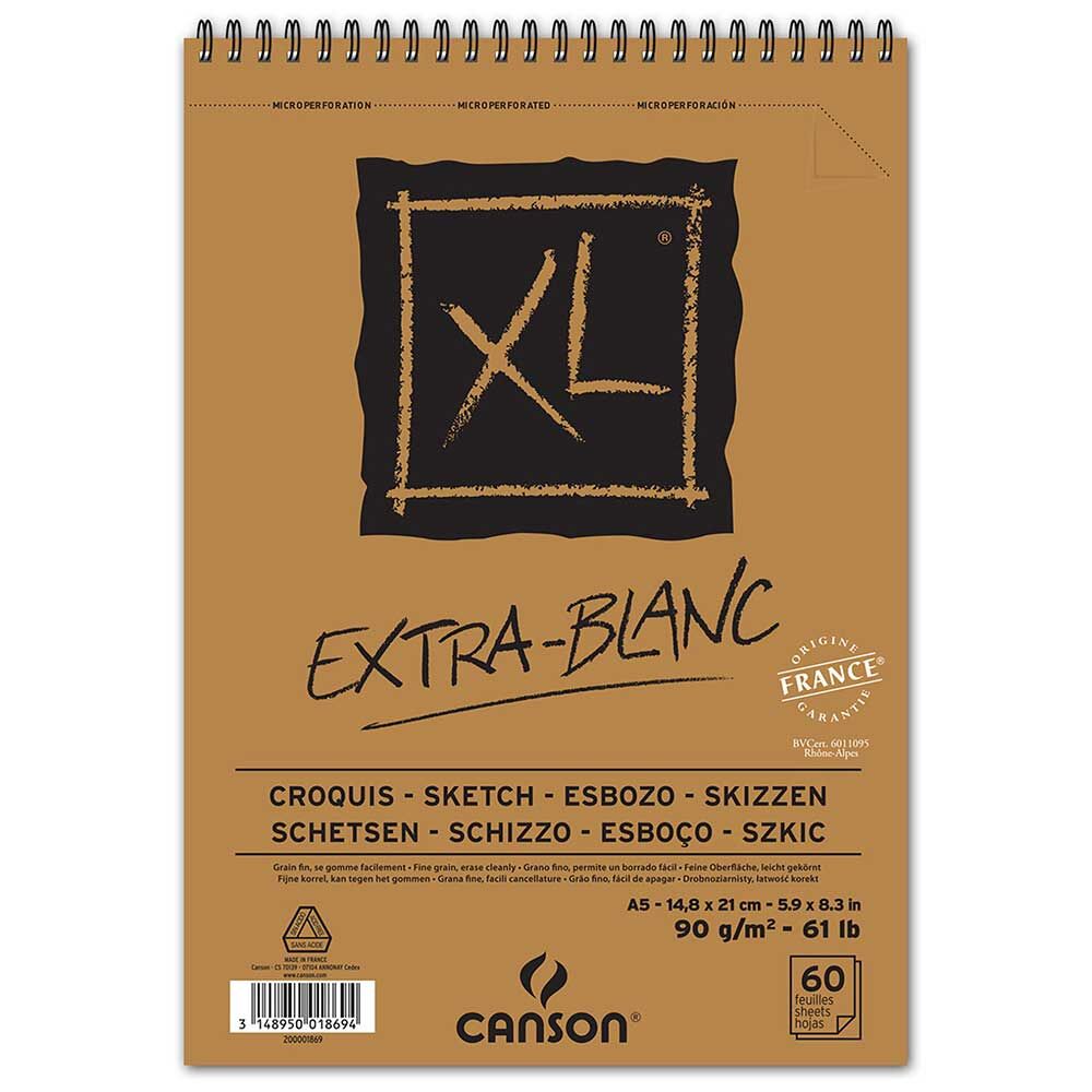Canson Xl Ekstra Beyaz Eskiz Çizim Defteri 90 Gr. A5 60 Sayfa