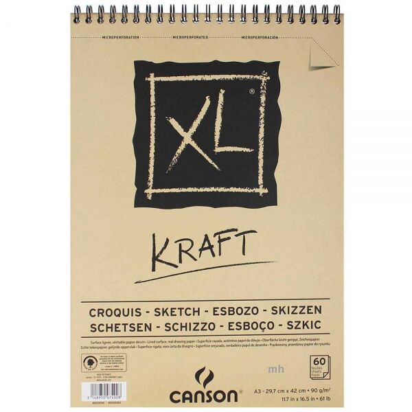 Canson Xl Kraft Eskiz Çizim Defteri 90 Gr. A3 40 Sayfa