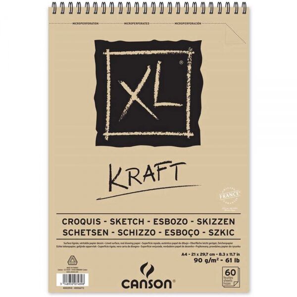 Canson Xl Kraft Eskiz Çizim Defteri 90 Gr. A4 40 Sayfa
