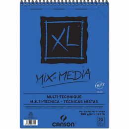 Canson XL Mix Media Spiralli Sulu Boya Defteri Blok 300 gr. A4 30 yaprak - 1