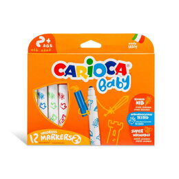 Carioca Baby Jumbo Yıkanabilir Keçeli Boya Kalemi 12 Renk 2+ Yaş