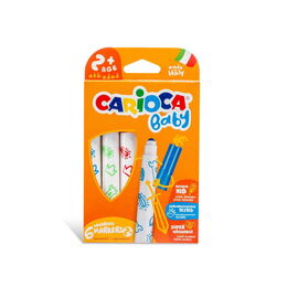 Carioca Baby Jumbo Yıkanabilir Keçeli Boya Kalemi 6 Renk 2+ Yaş