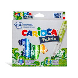 Carioca Fabric Keçeli Kumaş Tekstil Boyama Kalemi 12 Renk - 1
