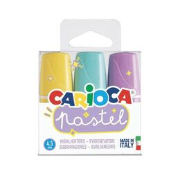 Carioca Fosforlu Mini İşaretleme Kalemi Seti 3 Renk Pastel Renkler