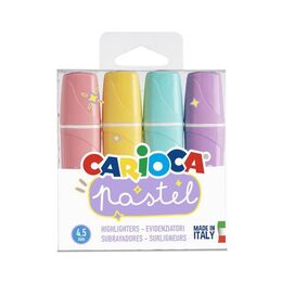 Carioca Highlighter İşaretleme Kalemi Seti 4 Renk Pastel Renkler - 1