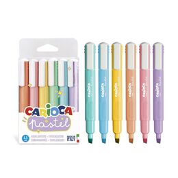 Carioca Highlighter İşaretleme Kalemi Seti 6 Renk Pastel Renkler