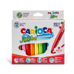Carioca Jumbo Süper Yıkanabilir Kalın Keçeli Boya 12 Renk
