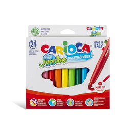 Carioca Jumbo Süper Yıkanabilir Kalın Keçeli Boya 24 Renk
