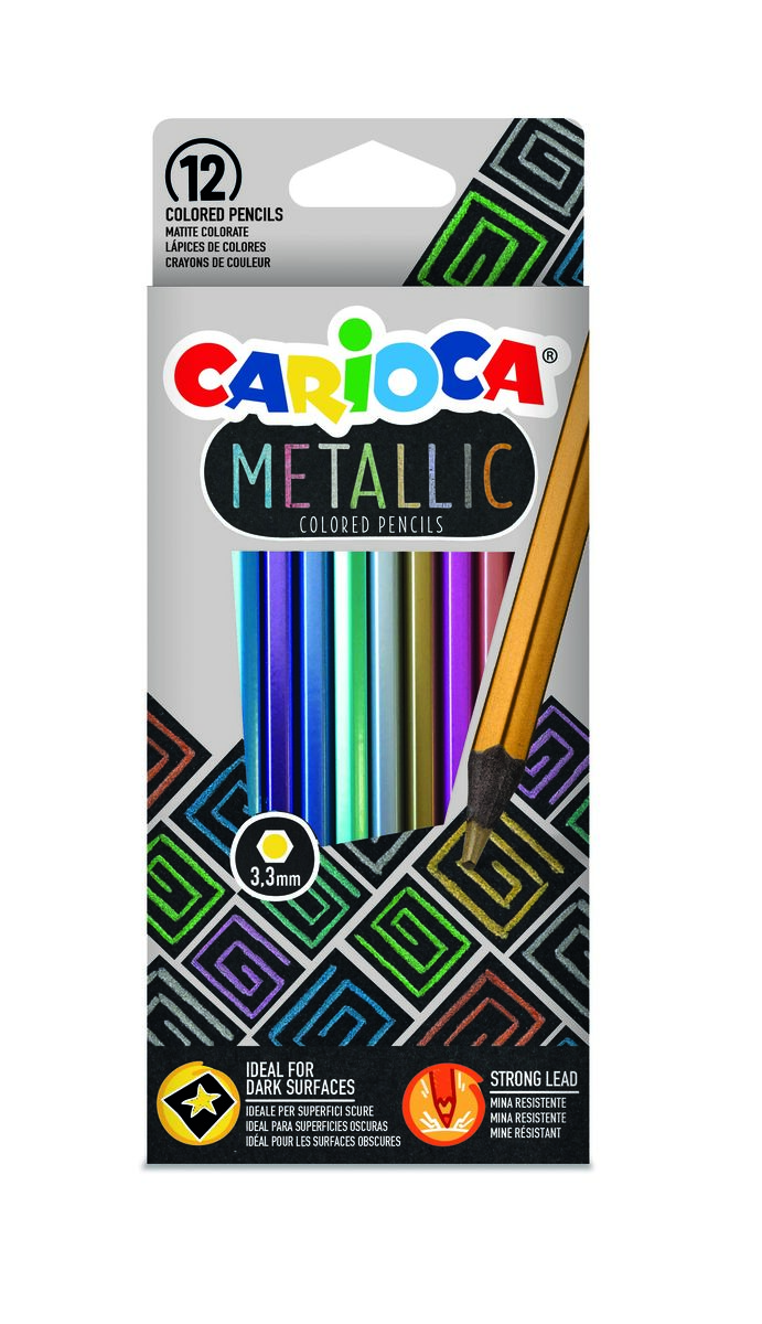 Carioca Metalik Kuru Boya 12 Renk