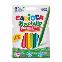 Carioca Plastello Elleri Kirletmeyen Yıkanabilir Mum Boya 12 Renk