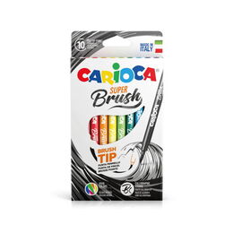 Carioca Super Brush Fırça Uçlu Keçeli Boya Kalemi 10 Renk
