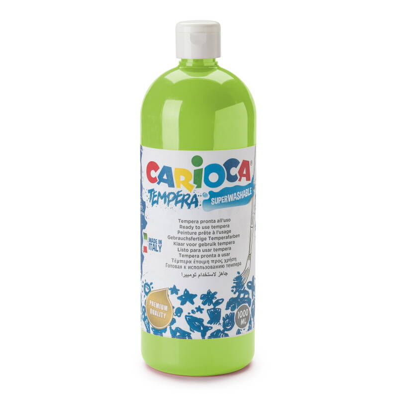 Carioca Tempera Yıkanabilir Poster Boya 1000 Ml. Açık Yeşil