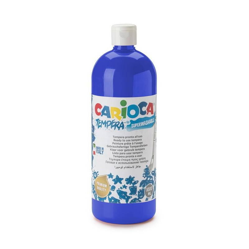 Carioca Tempera Yıkanabilir Poster Boya 1000 Ml. Koyu Mavi