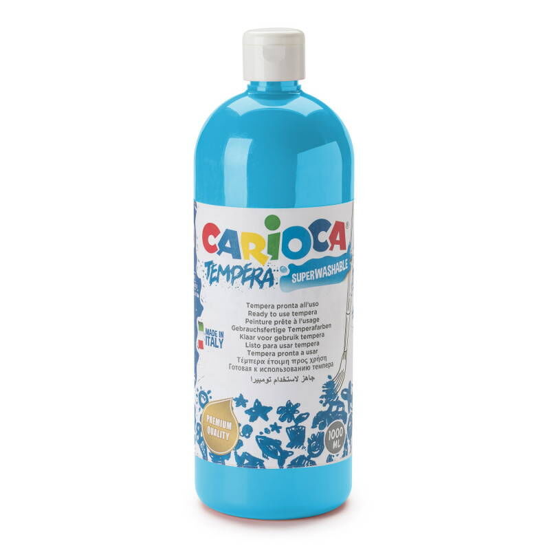 Carioca Tempera Yıkanabilir Poster Boya 1000 Ml. Mavi
