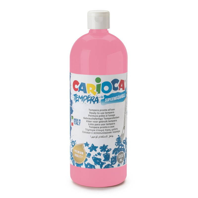 Carioca Tempera Yıkanabilir Poster Boya 1000 Ml. Pembe