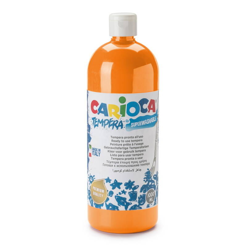 Carioca Tempera Yıkanabilir Poster Boya 1000 Ml. Turuncu