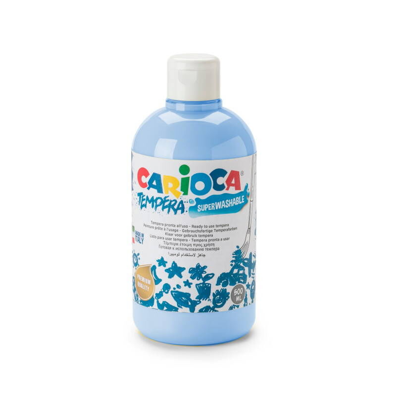 Carioca Tempera Yıkanabilir Poster Boya 500 Ml. Açık Mavi