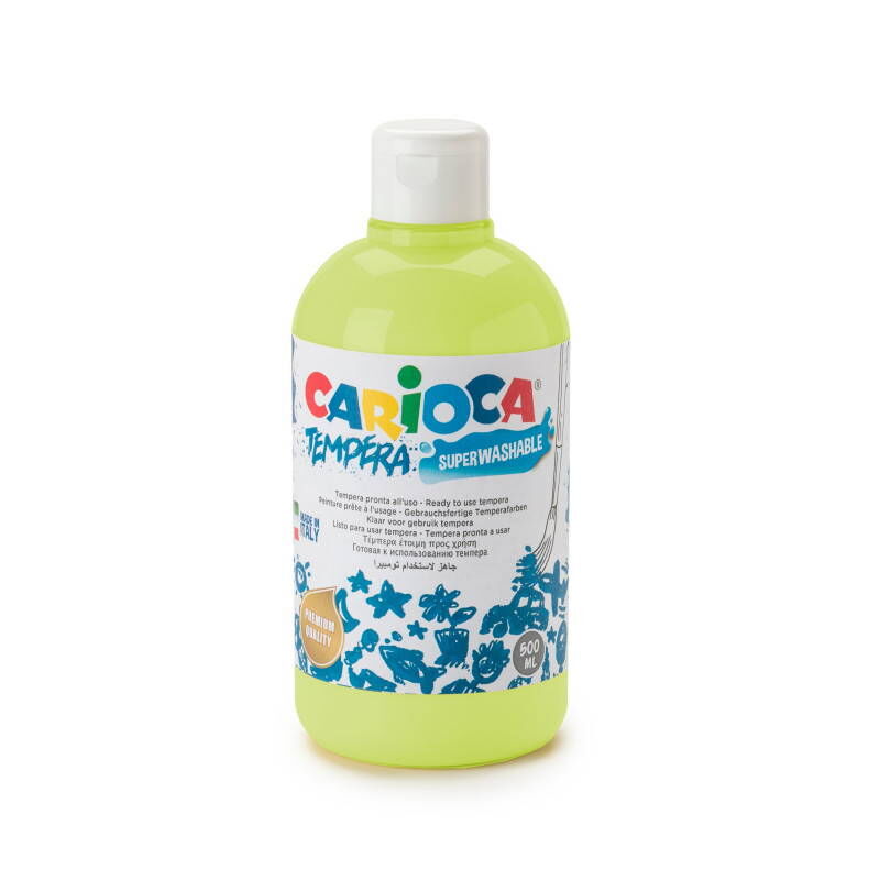 Carioca Tempera Yıkanabilir Poster Boya 500 Ml. Açık Sarı