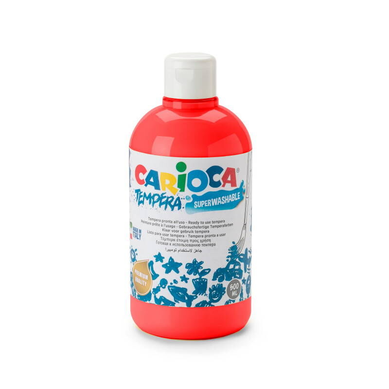 Carioca Tempera Yıkanabilir Poster Boya 500 Ml. Kırmızı
