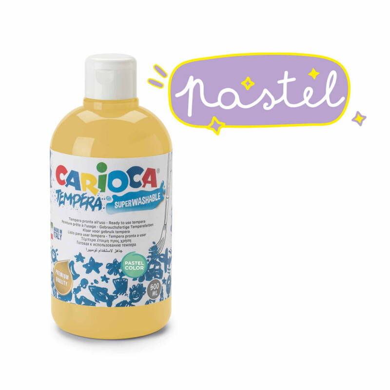 Carioca Tempera Yıkanabilir Poster Boya 500 Ml. Pastel Sarı
