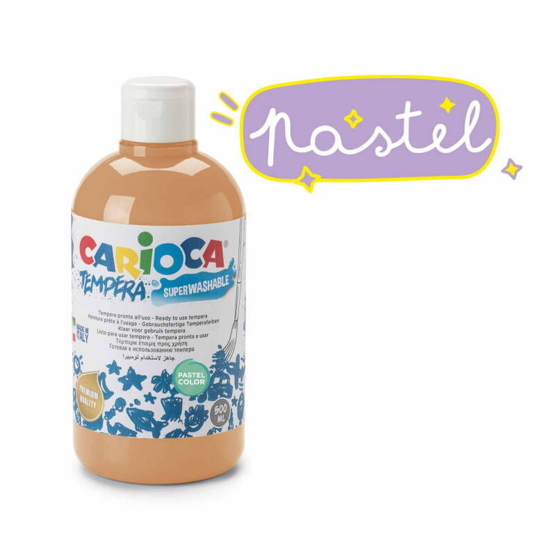 Carioca Tempera Yıkanabilir Poster Boya 500 Ml. Pastel Turuncu