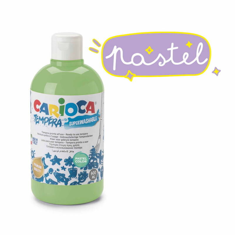 Carioca Tempera Yıkanabilir Poster Boya 500 Ml. Pastel Yeşil