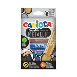 Carioca Temperello Stick Poster Boyama Kalemi Metalik 6 Renk