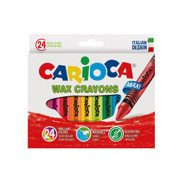 Carioca Wax Crayons Maxi Yıkanabilir Jumbo Mum Boya 24 Renk