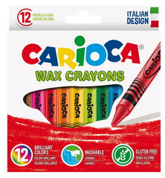 Carioca Wax Crayons Yıkanabilir Mum Boya 12 Renk