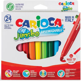 Carioca Yıkanabilir Jumbo Keçeli Kalem 24 Renk (40570) - 1