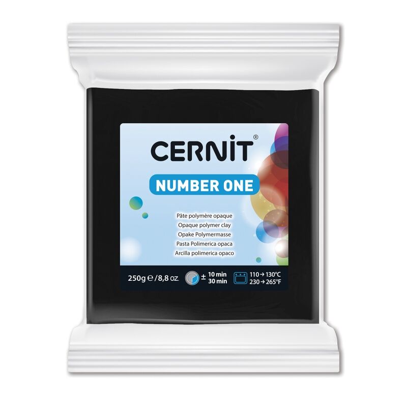 Cernit Number One Polimer Kil 250 Gr. 100 Black