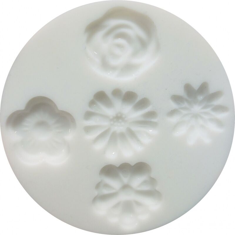 Cernit Silicone Mould Silikon Polimer Kil Kalıbı Flowers